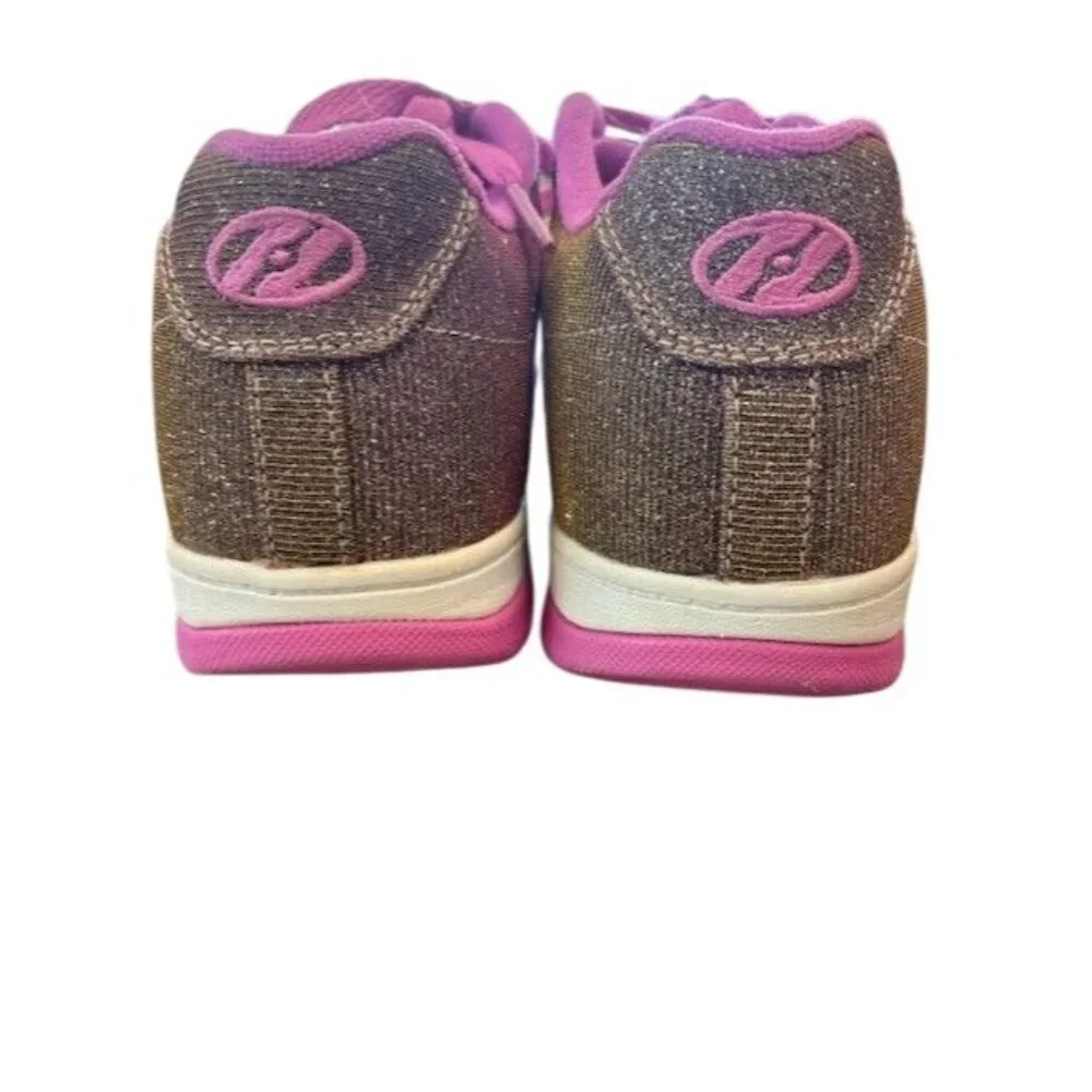 Heelys Glitter Gold & Pink Roller Shoes With Wheels‎ Youth Size 6